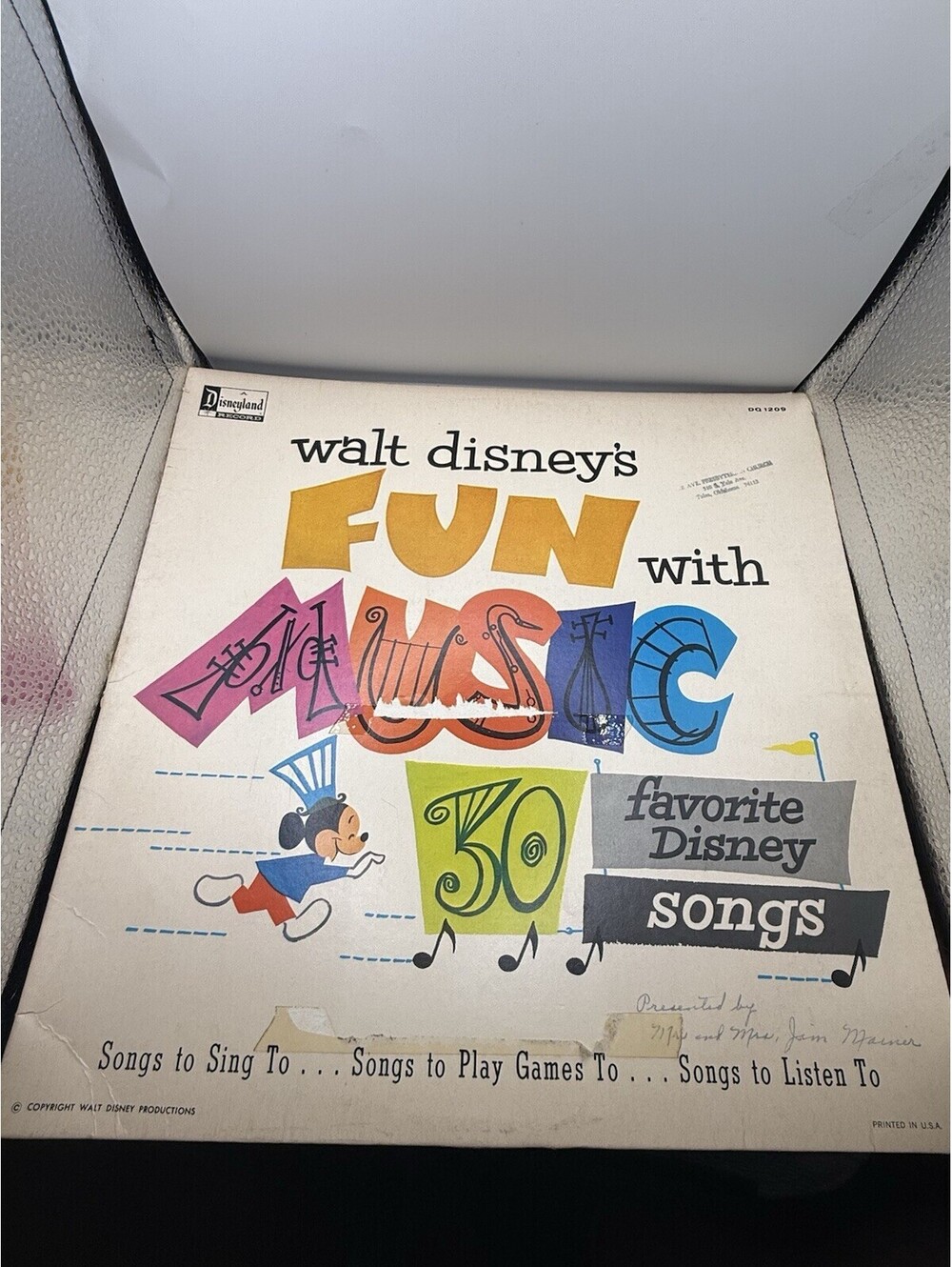 Walt Disney's | Fun With Music | Vinyl LP | 1963 Disneyland